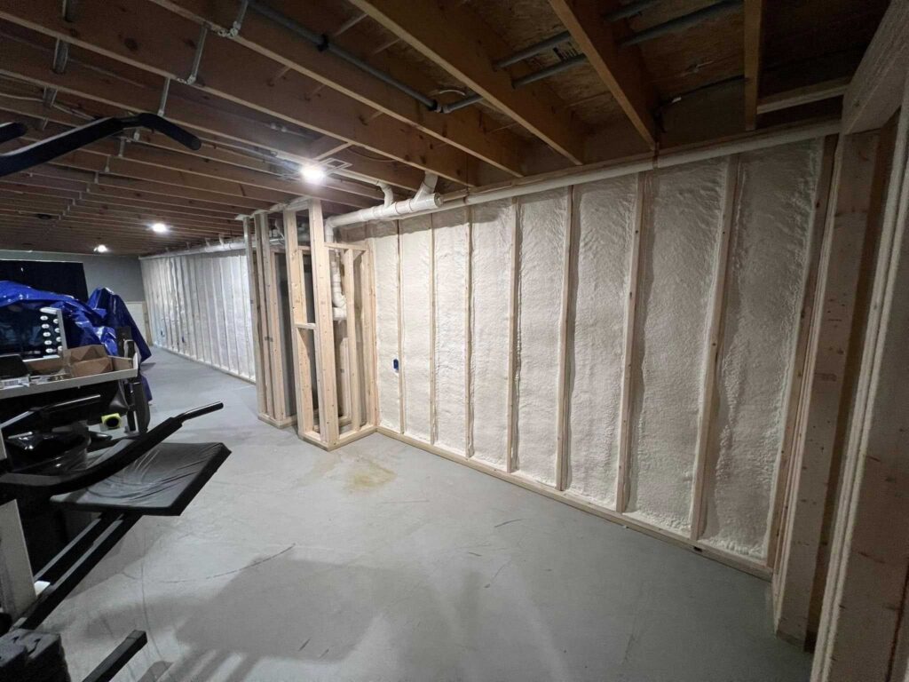 Finished Basements & Spray Foam Basement Insulation Services 